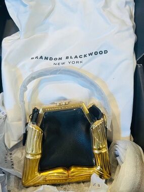 Brand New Brandon Blackwood Bamboo B Micro Tote